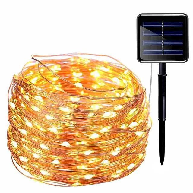 

200 LED Copper Wire Solar Powered String Lights 72ft 8 Modes Starry Lights Fairy Christams Decorative Lights for Outdoor Wedding