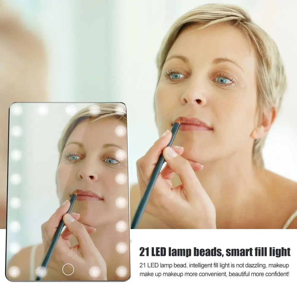 

Lighted Makeup Mirror Vanity LED Light Bulbs Kit USB Charging Cosmetic Lighted Make up Mirrors Bulb Brightness Vanity Lights