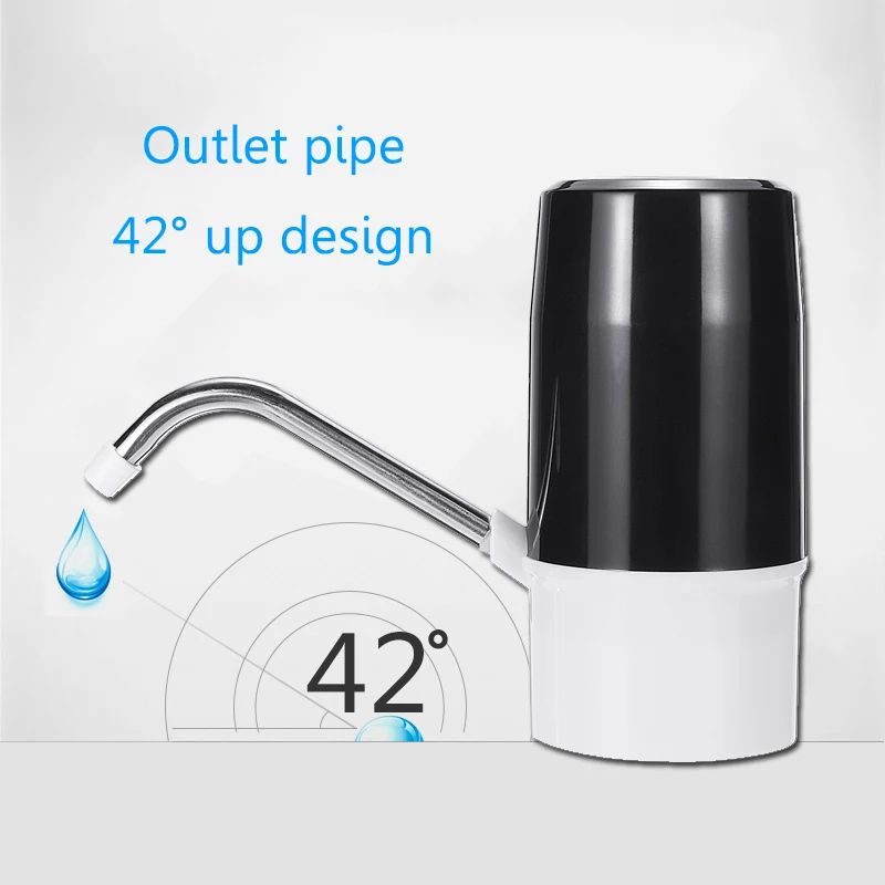 Home Electric Water Pump USB Rechargeable Stainless Steel Hard Pipe Water Dispenser Food Grade Silicone Drinking Water Bottle Home Electric Water Pump USB Rechargeable Stainless Steel Hard Pipe Water Dispenser Food Grade Silicone Drinking Water Bottle
