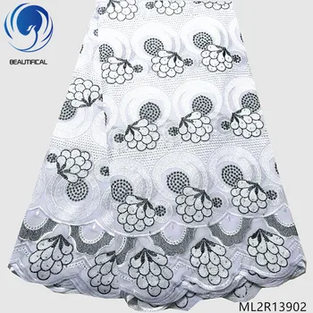 

BEAUTIFICAL swiss lace fabric cotton lace fabric white swiss cotton laces dresses free shipping pretty pattern for party ML2R139