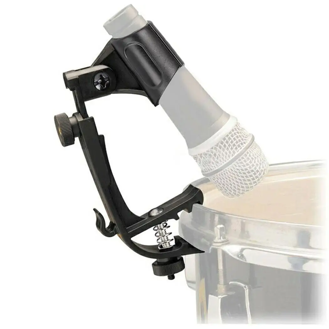 

2pcs/set Adjustable Microphone Drum Clips Mount Mic Rim Snare Mount Clamp Holder Groove Gear Studio Stand