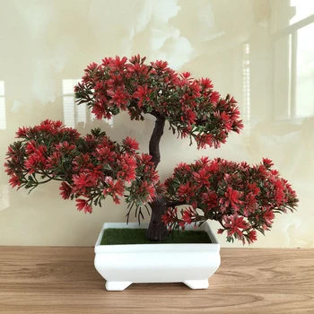 

Fake Artificial Plants Bonsai Pine Tree Home Decor Potted Plants Mini Simulation