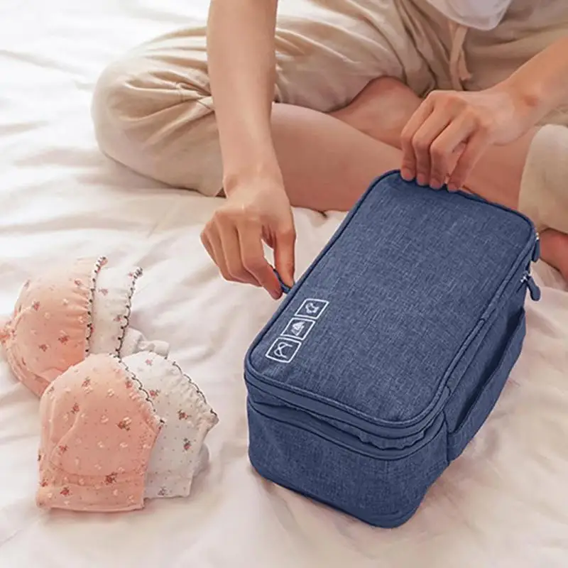 Multiple separation Travel Clothes Storage Bag Cosmetic Underwear Socks Organizer Wash Pouch Drawer Organizers E5M1