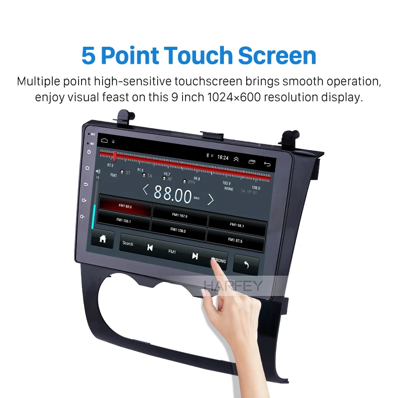 Perfect Harfey 9 inch Android 8.1 for Nissan Teana ALTIMA 2008-2012 Auto A/C Multimedia Player HD Touchscreen Radio with GPS Navi WIFI 2