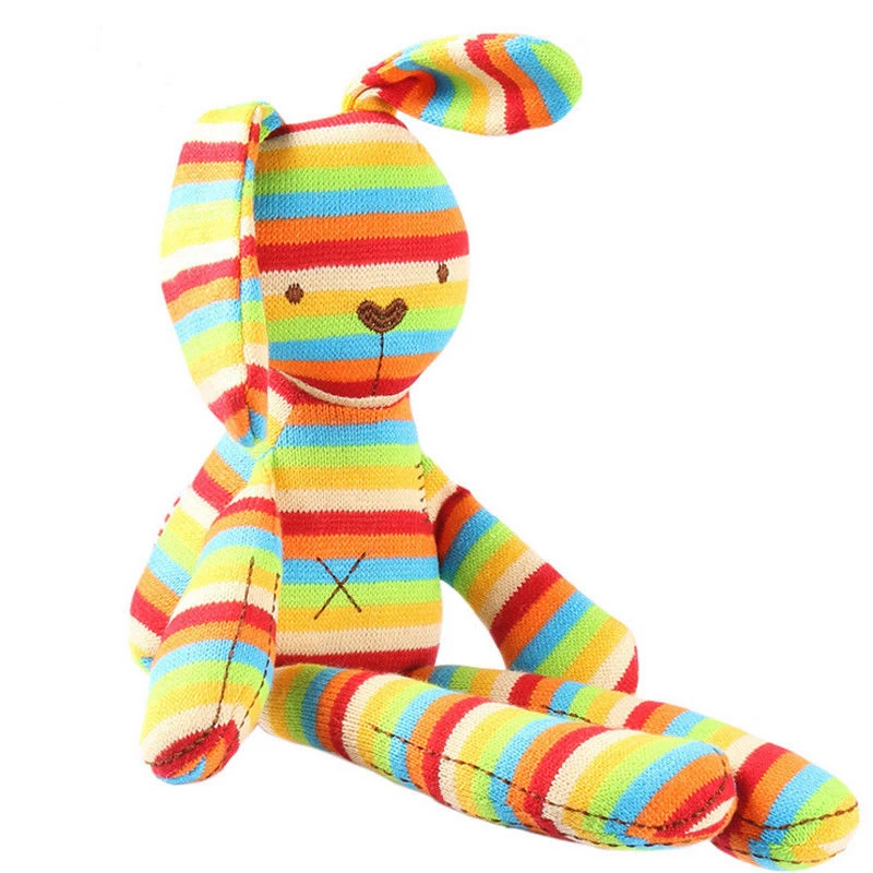 

2019 New Cute Bunny Toys Plush Baby Girl Toy Stuffed Animals Soft Doll Kids Lovely Gifts Striped Companion Friend Cotton Rabbit