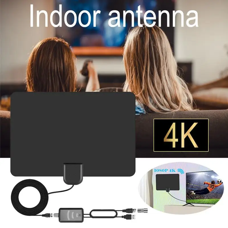 

80 miles Indoor Digital TV Antenna HDTV Antena TV Radius Aerial Surf Fox DVB-T2 DVB-T ATSC ISDB TV Interior Antennas Amplifier