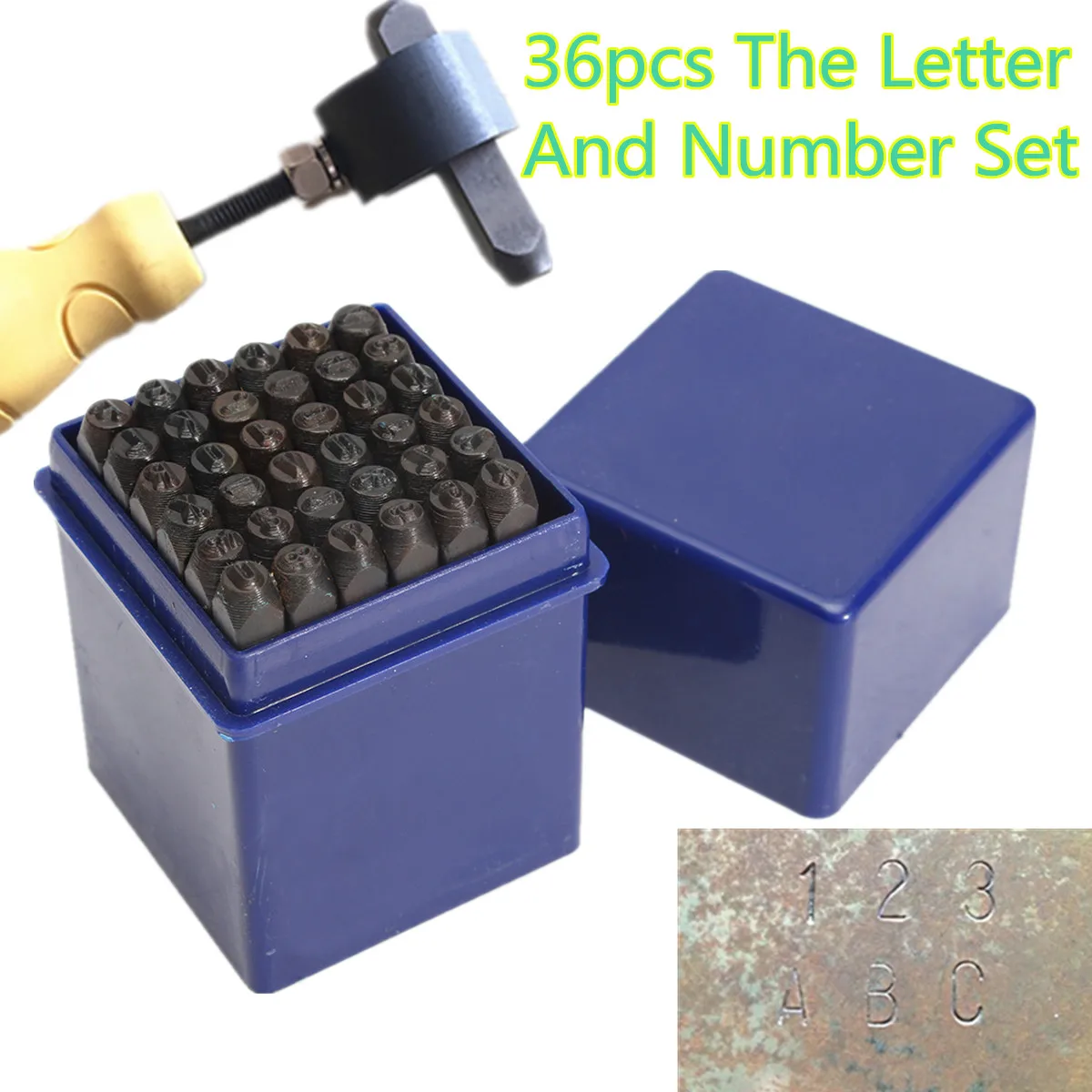 5 мм(7/32) Алфавит цифры 36 шт. буквы и цифры штампы сталь Алфавит штамповки набор для DIY пояса кожевенное ремесло инструмент