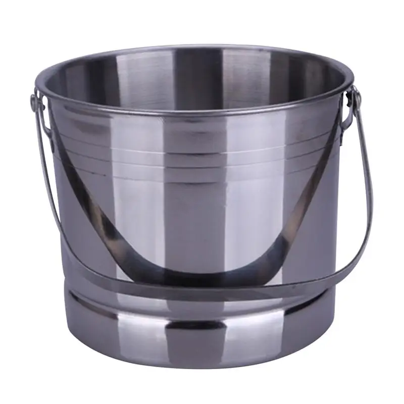 

1PC Fashion Practical Simple Durable Stainless Steel Ice Bucket Wine Bucket Champagne Bucket for Club Ktv Wedding Party Bar