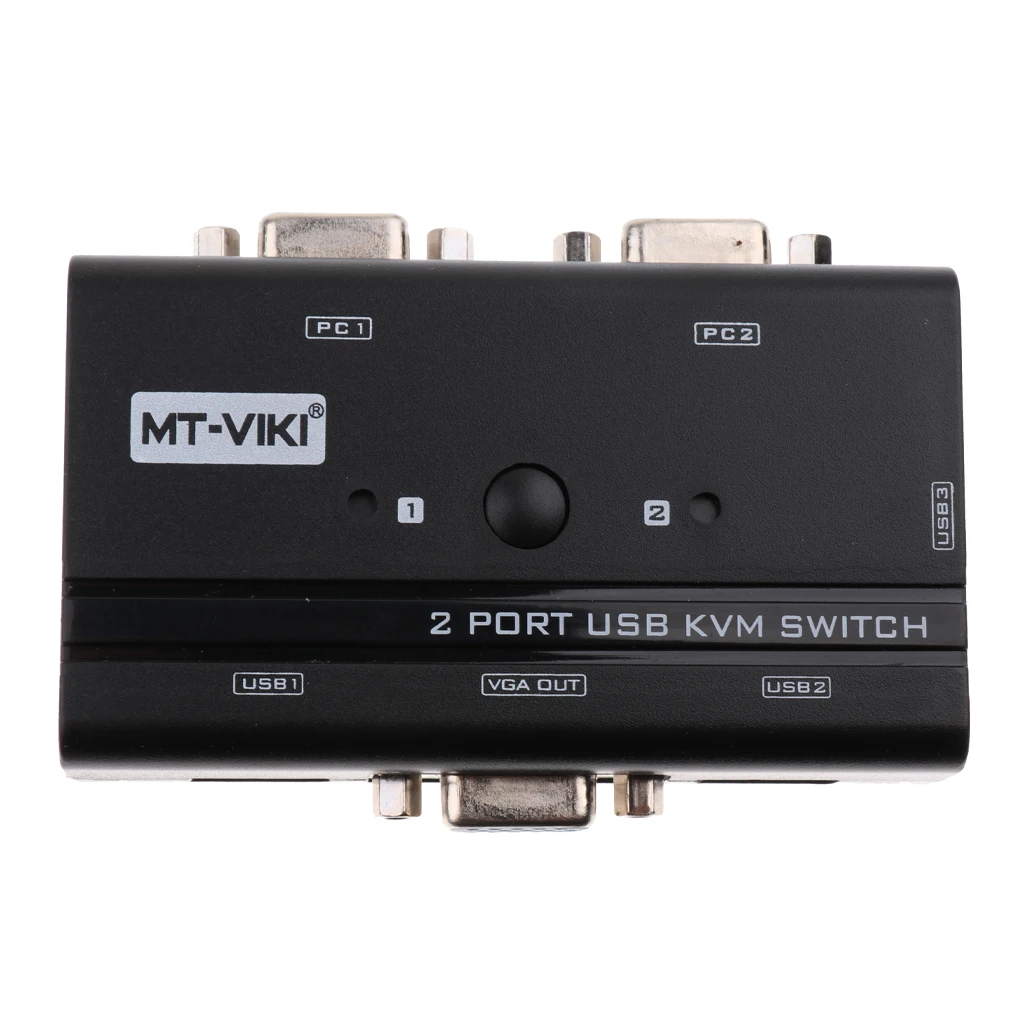 Переключатель Dovewill с 2 портами USB 0 VGA KVM кабельный коммутатор для видео и