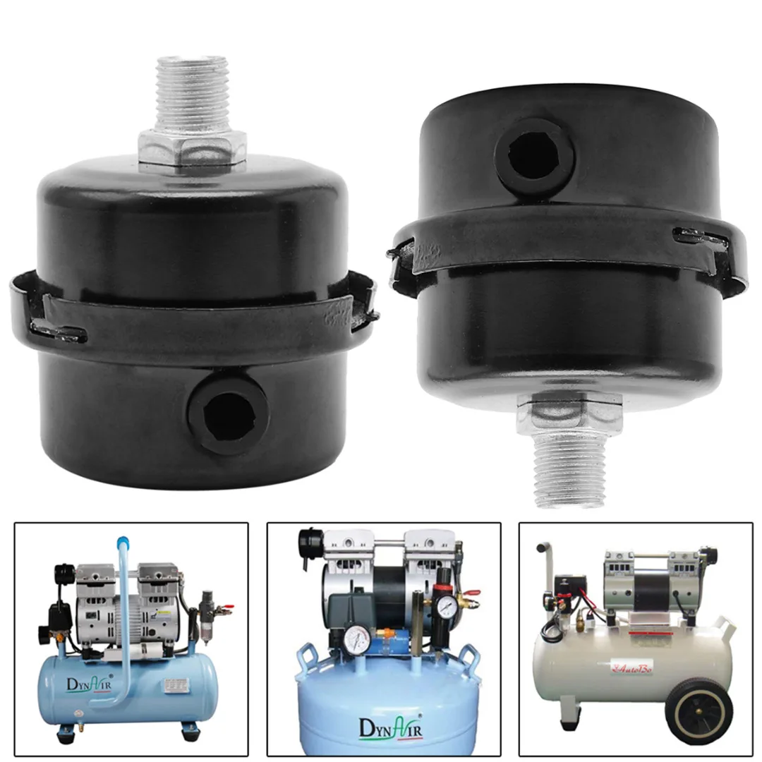

1pc 1/2" Thread Air Intake Filter Silencer Alloy Metal Noise Muffler Silencer For Oil-less Air Compressor Mayitr