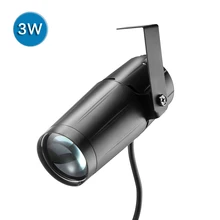 3 Вт Светодиодный светильник для сцены, точечный светильник, светильник для дорожки, белая вилка европейского стандарта, угол луча 12 градусов, для дома, вечерние, для клуба, театра, KTV, для кинотеатра, Трековый светильник ing