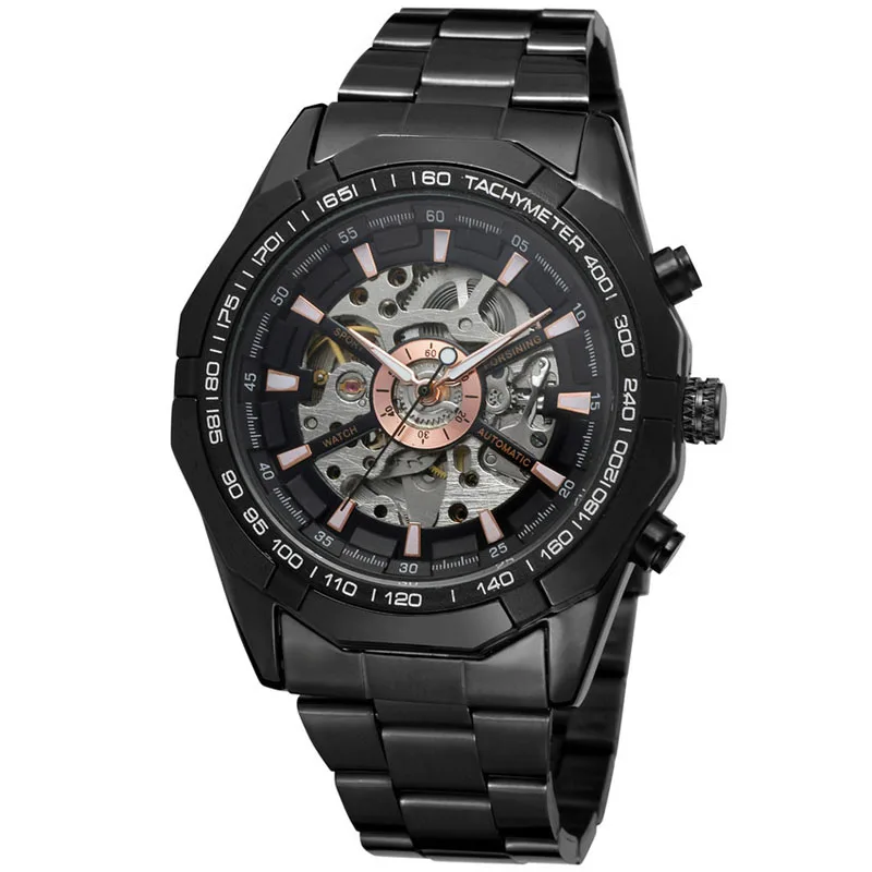 

Shellhard Men's Watches Men Skeleton Automatic Mechanical Watch Skeleton Vintage Man Watch Stainless Steel Sport Wrist Watches