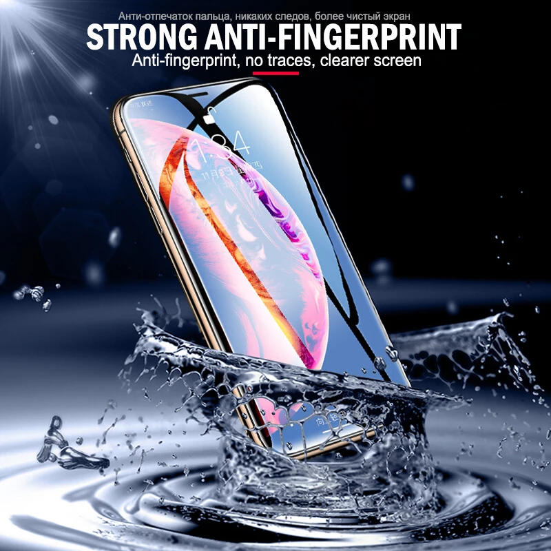 6D пленка из закаленного стекла для Apple iPhone X 10 Xs Max полная изогнутая Защитная