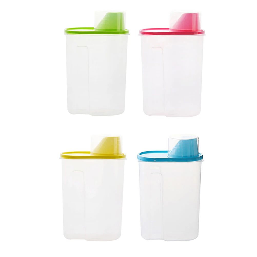 

4Pcs/Pack Practical Household Storage Durable Dry Food Container Large Capacity Airtight Storage Box Home Kitchen Accessories