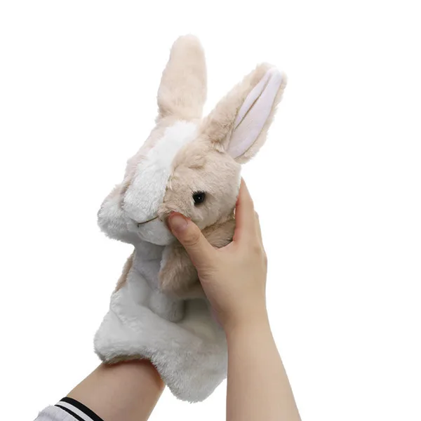

30cm Cute Bunny Hand Puppet Stuffed Rabbit Animal Toy Classic Children Plush Hand Puppet Doll Learning Baby Telling Story Toys