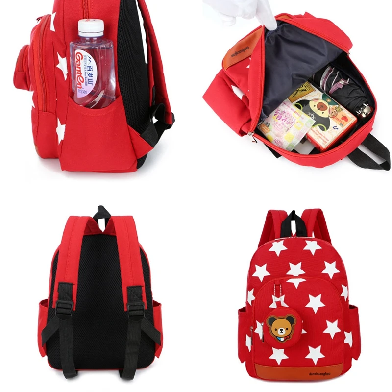 Нейлоновые рюкзаки с принтом звезд для детей, школьные рюкзаки для детского сада, рюкзаки для маленьких мальчиков и девочек, милый рюкзак для малышей