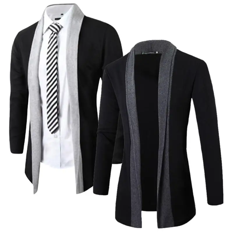 

Stylish Men Knitted Cardigan Jacket Slim Long Sleeve Casual Sweater Coat