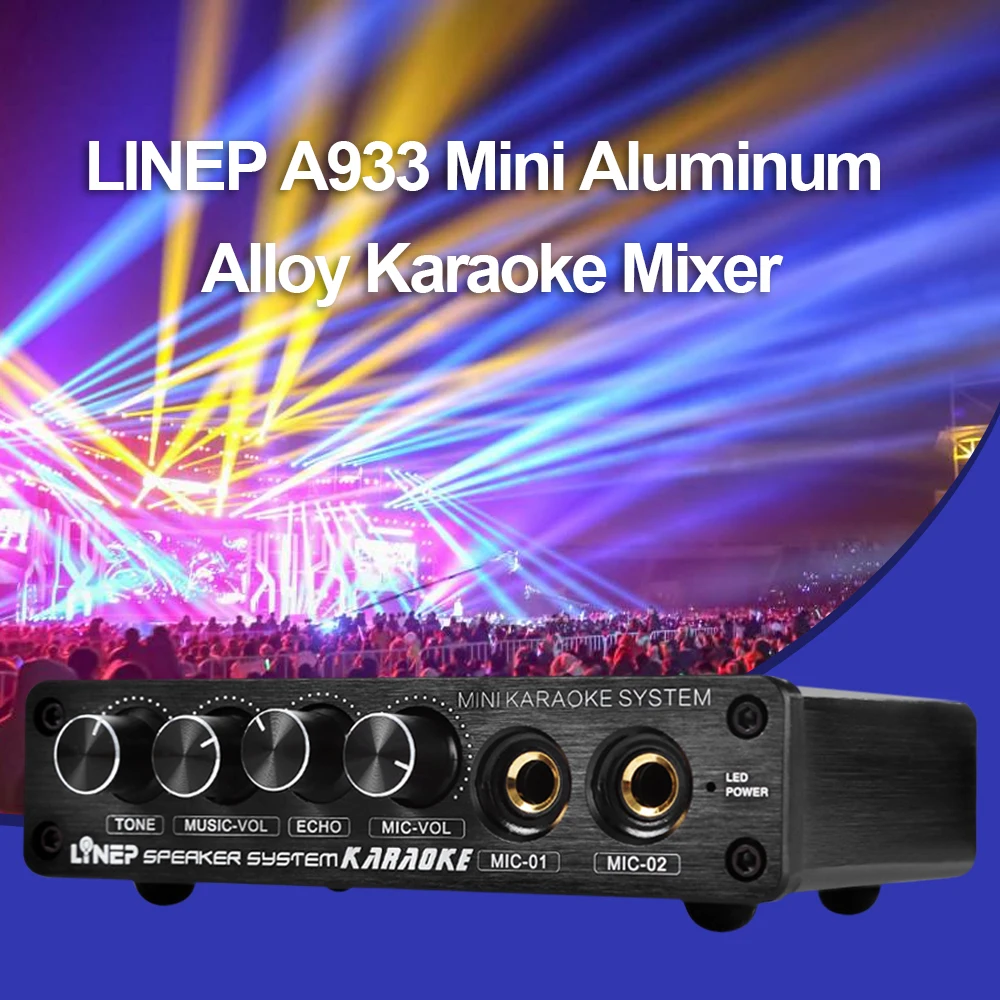 Mini Mixer Home Karaoke Stereo Amplifier A933 Mix Machine Karaoke