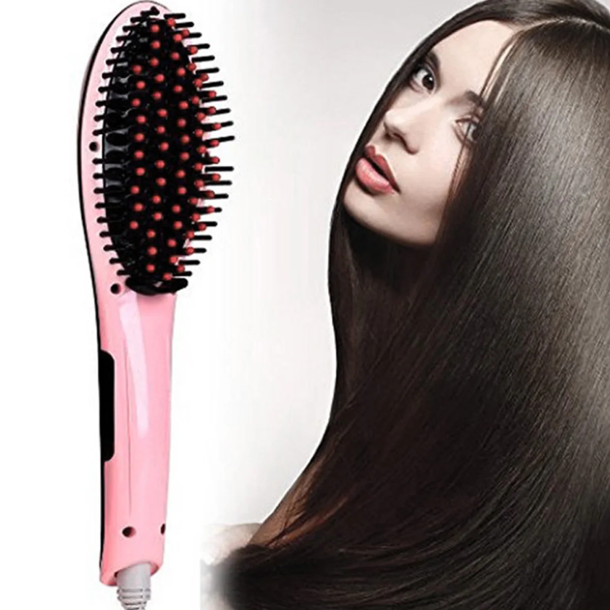 

Straight Hair Comb Ceramic Anion Hair Combs Electric brush Hair Straightener LCD Temperature Control Straight Hair Artifacts
