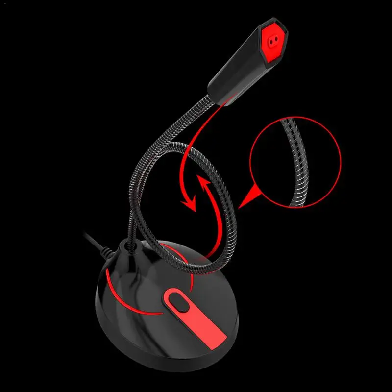 USB компьютерный микрофон Plug & Play Настольный всенаправленный конденсаторный ПК