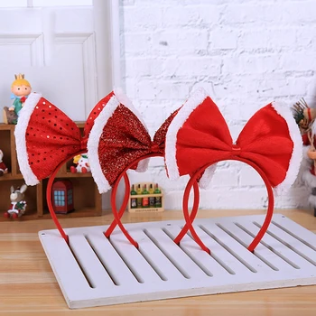 

Christmas Headbands Hat Fancy Dress Hat Reindeer Santa Xmas Kid Headwear Hairbands Kids Girl