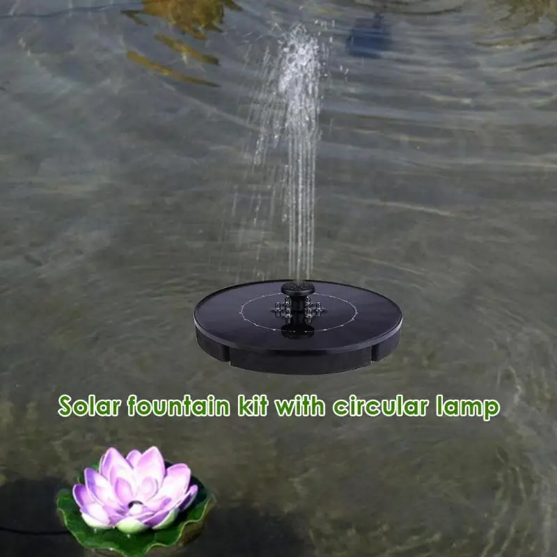 Solar Water Pump Round Pool Fountain Floating Panel Garden Watering Kit Decor Solar Water Pumps Kits Home Garden