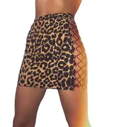 Пикантные леопардовые Мини-юбки Для женщин Мода Ночной клуб обтягивающая юбка Женская Клубная одежда облегающая юбка женские юбки Mujer Moda 2019