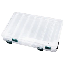 Прозрачные видимые пластиковые рыболовные приманки коробка 14 отсеков отверстие снасти