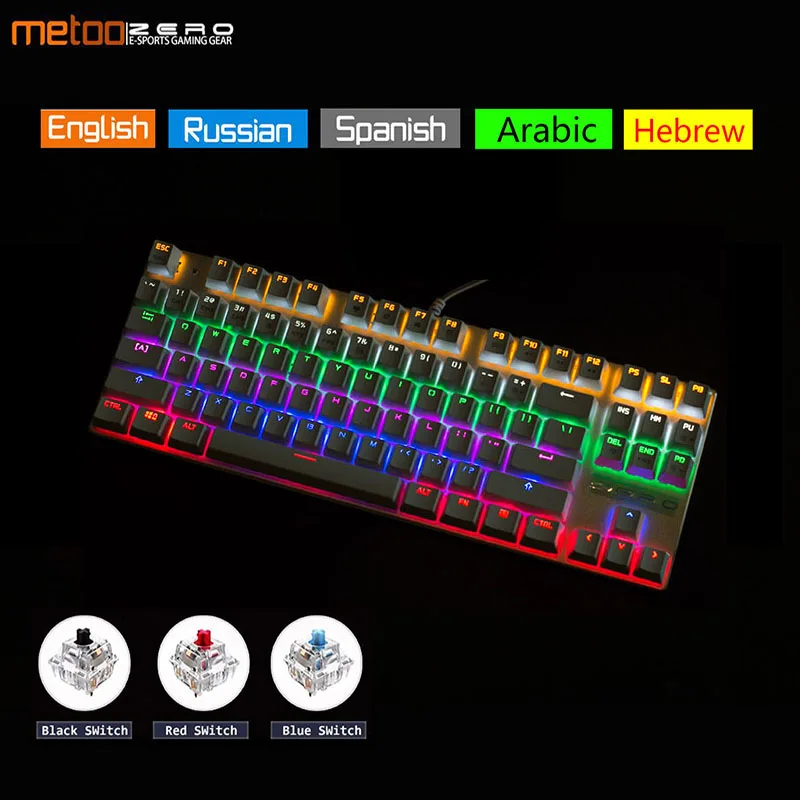 Gaming Keyboard Ergonomic Design Mechanical Keyboard LED Backlit, Non-Slip for Gaming and Working 87 / 104 Keys Russian English Gaming Keyboard Ergonomic Design Mechanical Keyboard LED Backlit, Non-Slip for Gaming and Working 87 / 104 Keys Russian English