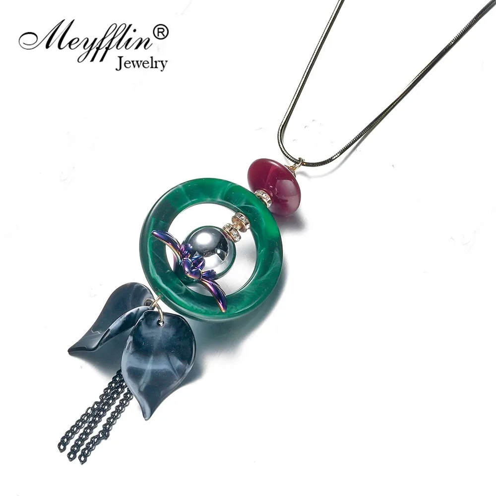 Meyfflin длинное ожерелье для женщин ювелирные изделия 2019 модные геометрические