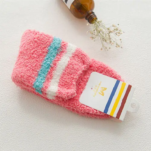 

Women's Girls Soft Bed Floor Socks Fluffy Warm Winter Home Coral Velvet Socks
