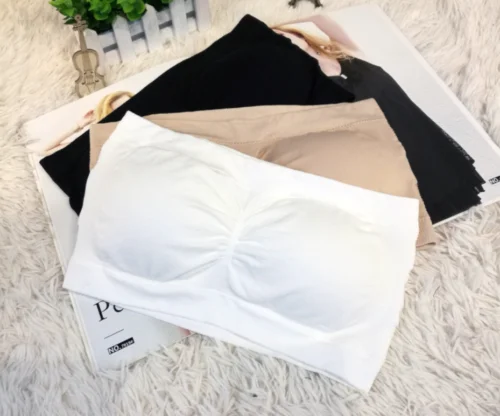 Womens Strapless Bra Bandeau Tube Top Removable Pads Seamless Crop Colors women lingerie bra women tube tops