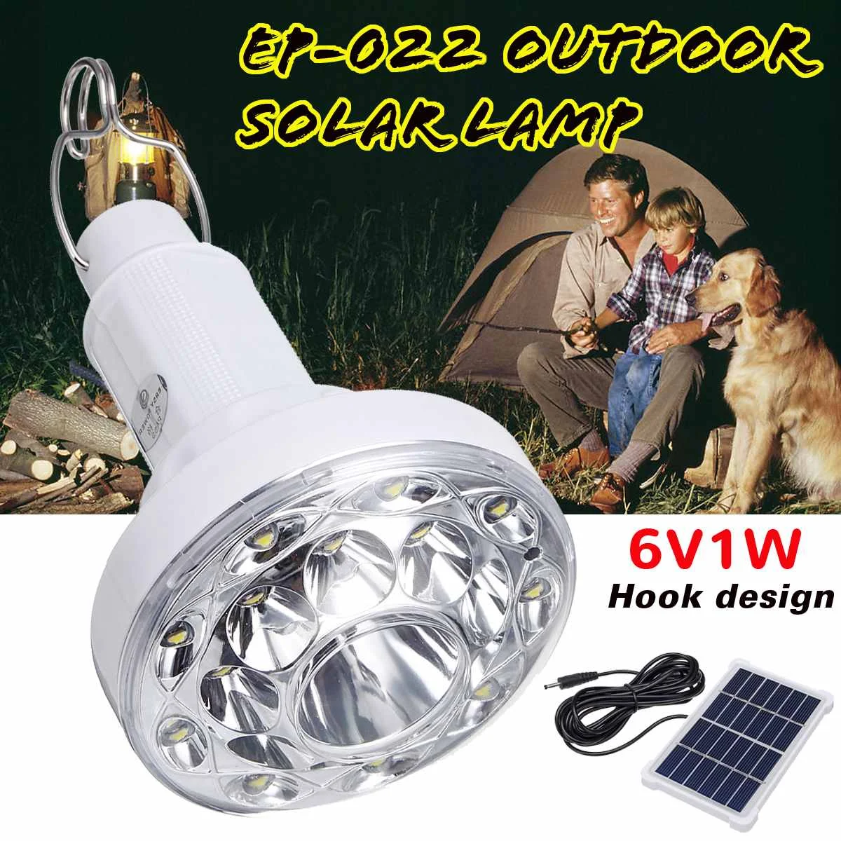 Super Bright Dimmable 6V 20 LED Solar Light Outdoor Garden Decoration 1W Solar Panel Solar Lamp