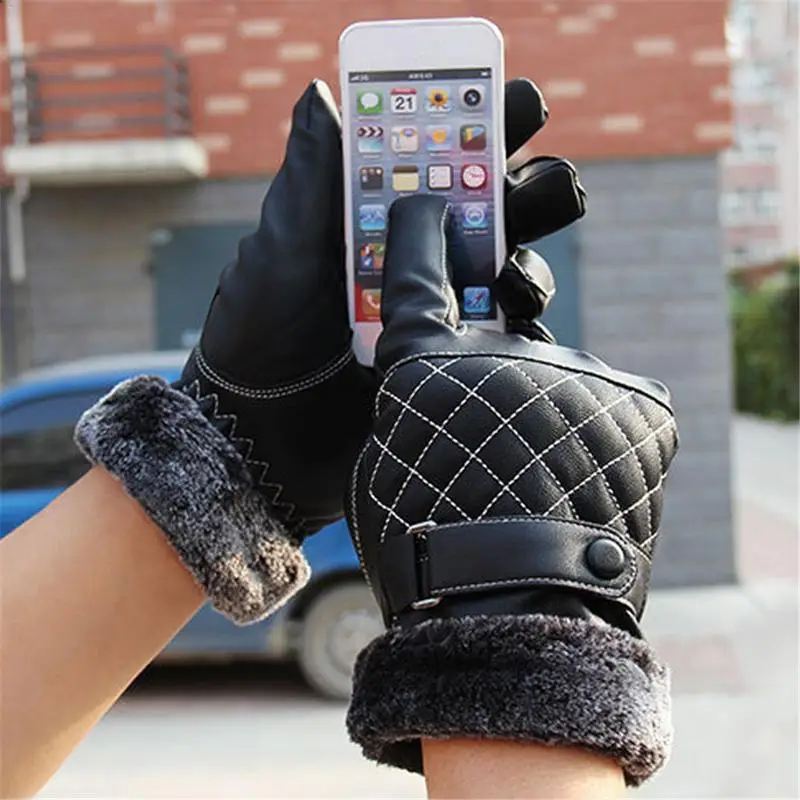 Women Men Winter Velvet Wind-Proof Leather Warm Gloves Bike MTB Bike Gloves Wash Touch Screen Mobile Phone Gloves Women Men Winter Velvet Wind-Proof Leather Warm Gloves Bike MTB Bike Gloves Wash Touch Screen Mobile Phone Gloves