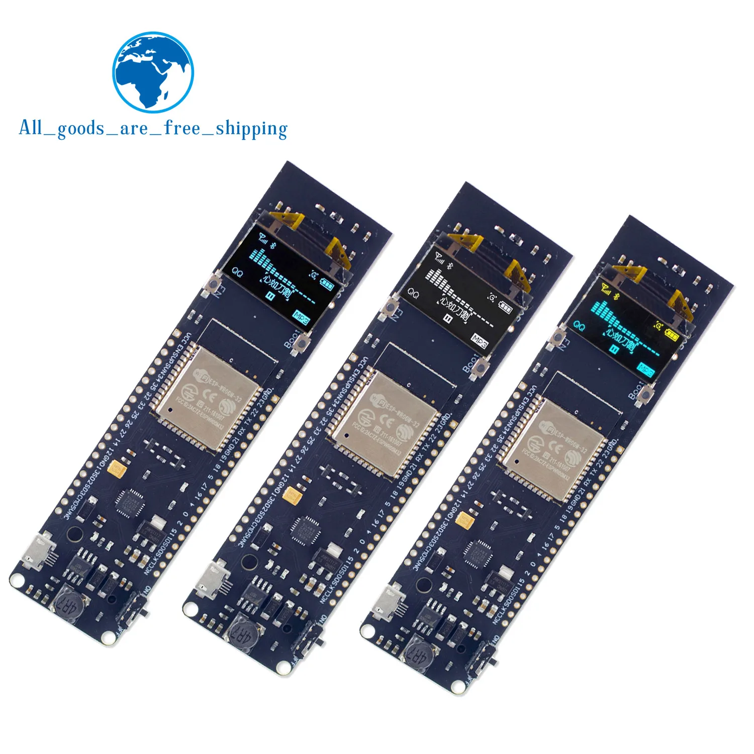 

0.96 Inch OLED Display 18650 Lithium Battery WiFi Bluetooth Shield ESP32 ESP-32 ESP8266 CP2102 Module Development Board Module