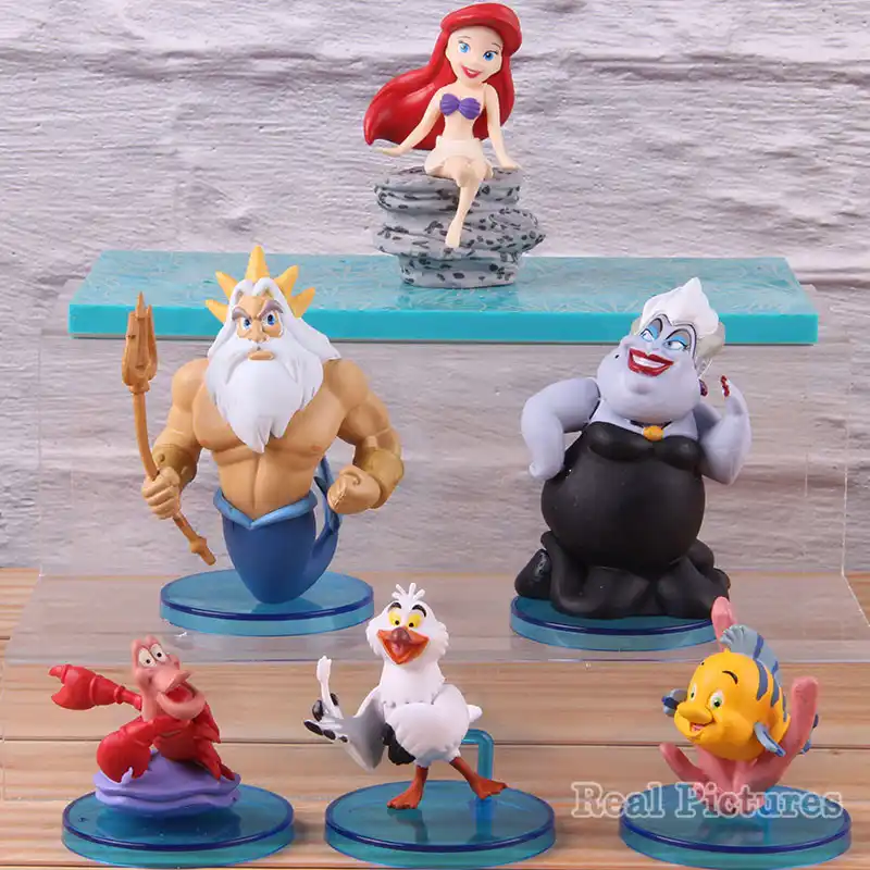 little mermaid figure set