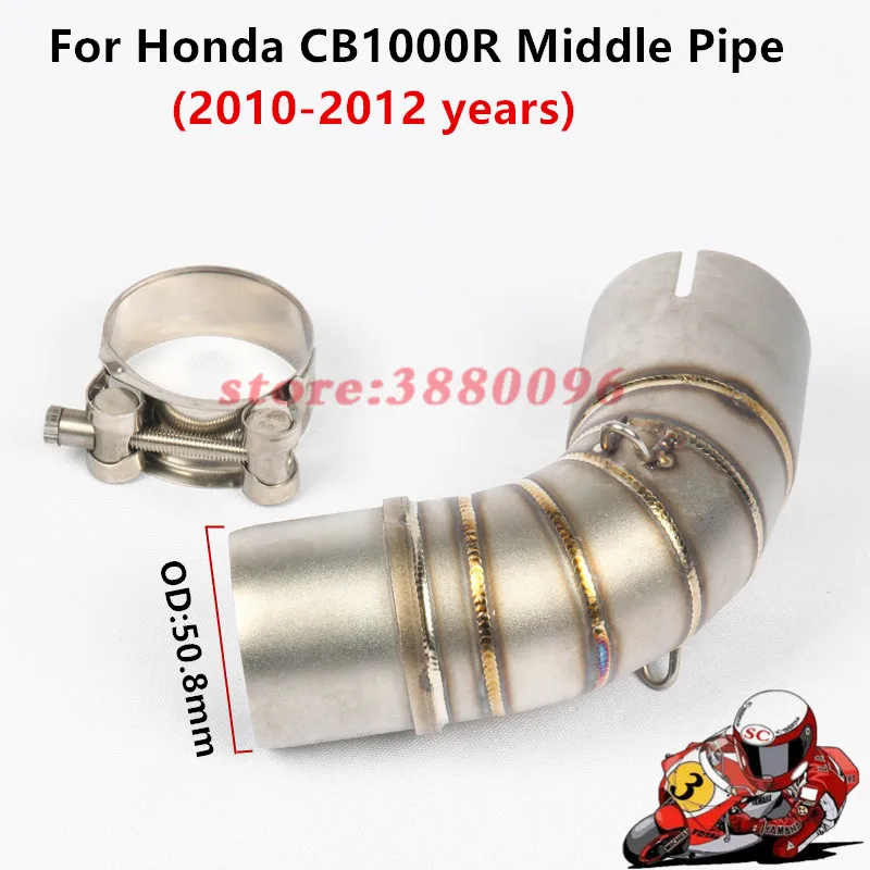 

Motorcycle Exhaust Middle pipe for CB1000R 2008-2016 without exhaust slip on full system link pipe