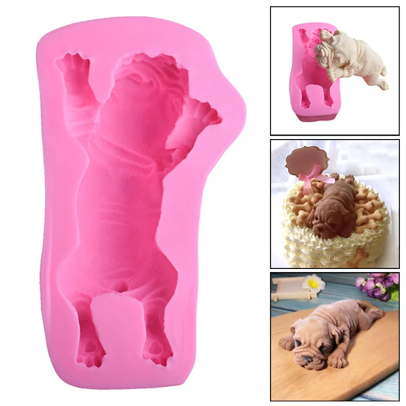

Silicone Fondant Mold Dog Shape Cake Bread Biscuit Mould Pastry Decoration Baking Tool WXV Sale