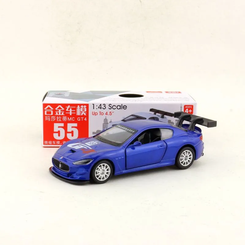 Литая металлическая игрушка модель/Масштаб 1:43 Maserati MC GT4 Super Car/Pull Back/открывающиеся