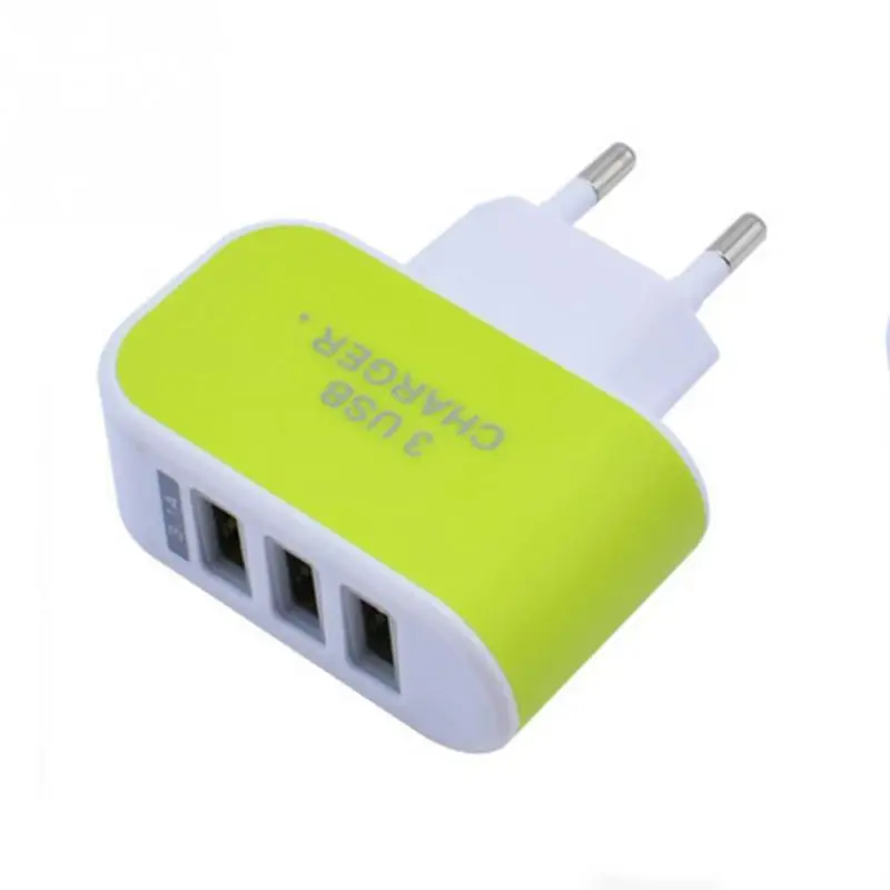 Зарядное устройство для телефона настенное зарядное многопортовое USB 3 порта
