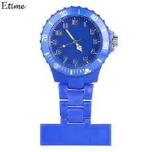 Карманные часы, модные часы для медсестры, цветные, водонепроницаемые, пластиковые, кварцевые часы для медсестер, женские часы, брошь, женские часы, 5 цветов