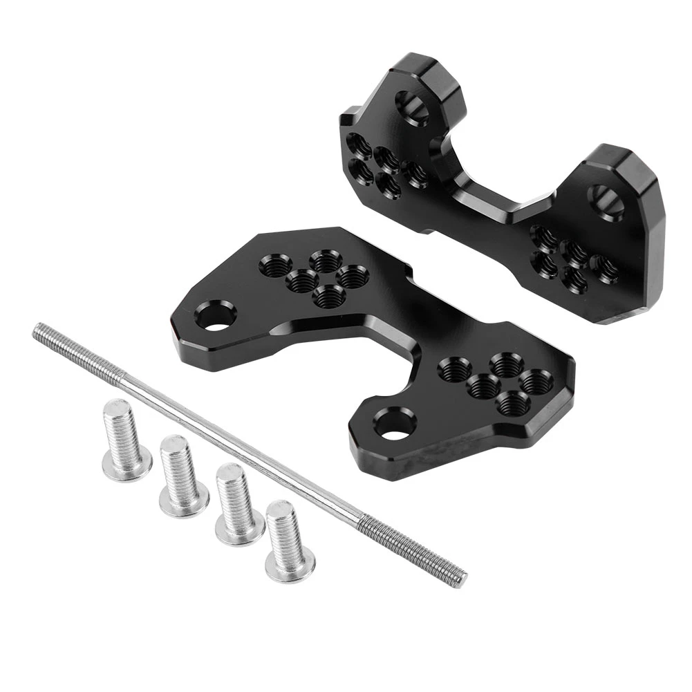 

2 pcs Motorcycle Rearset Base Foot Pegs Accessories for Yamaha MT03 YZF-R3 2015-2016 Aluminum alloy Black
