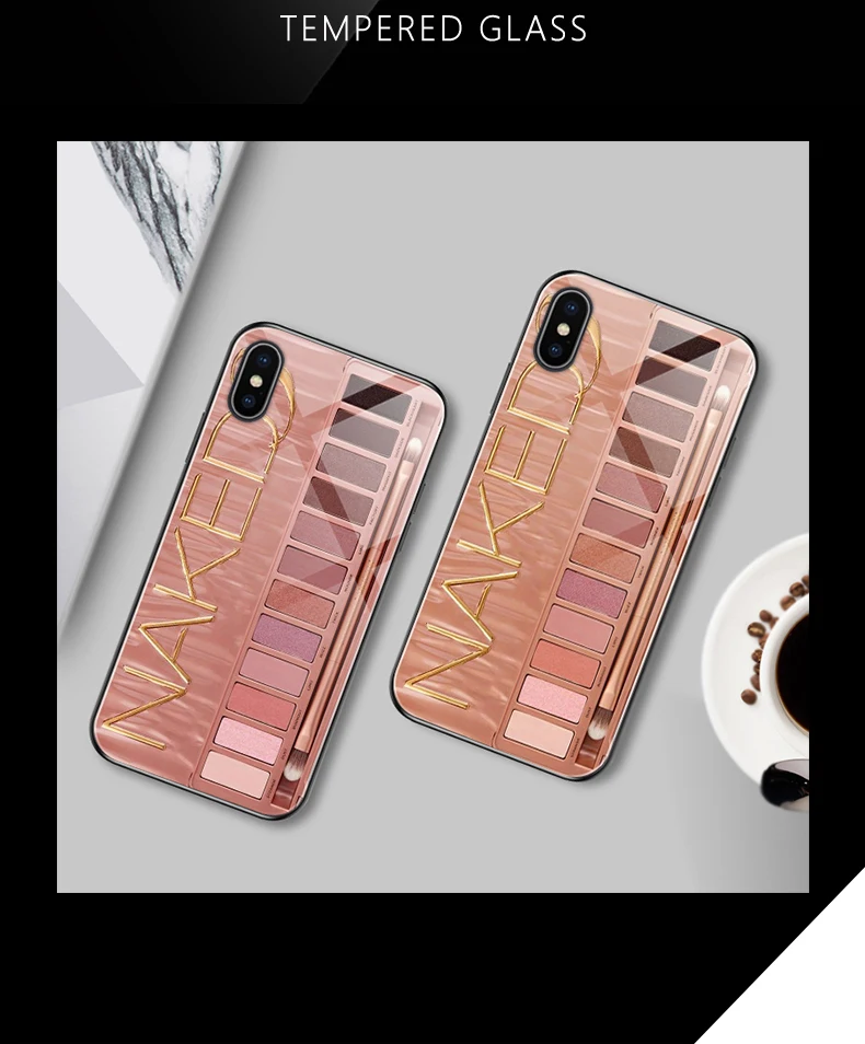 Модный чехол из закаленного стекла для iPhone 6 6s Plus 7 8 мягкий ТПУ X XR XS Max защитная