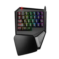 Delux T9 плюс одной рукой USB проводной RGB подсветкой Игры Механическая клавиатура