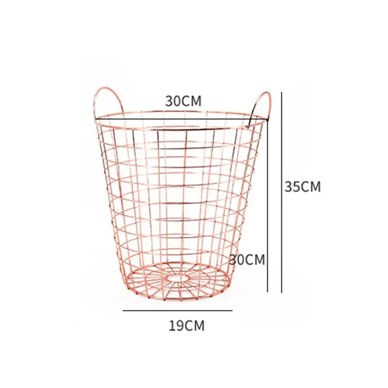 1 шт. корзина для хранения из кованого железа, корзина для белья, контейнер для хранения, органайзер с ручкой для ванной, кухни