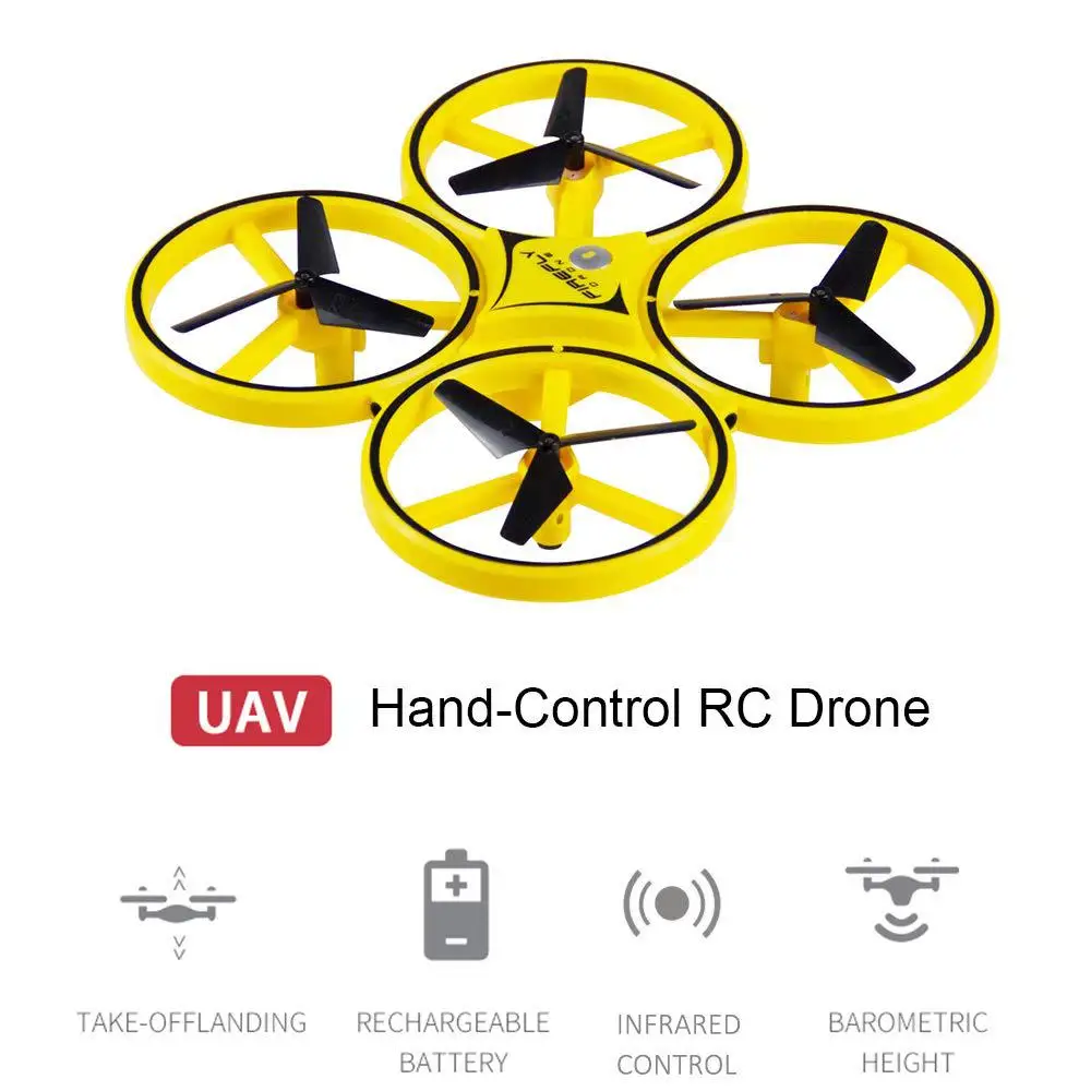 Billig ZF04 RC Drone Mini Infrarot Induktion Hand Steuer Drohne Höhe Halten 2 Controller Quadcopter für Kinder Spielzeug Geschenk