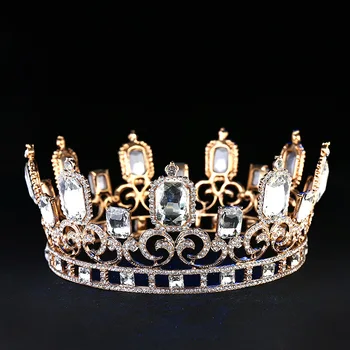 

Luxury Bride Crown or tiaras Exceed Twinkle Rhinestone Show Full Dress Wedding hair Accessories gift for women hair jewelry