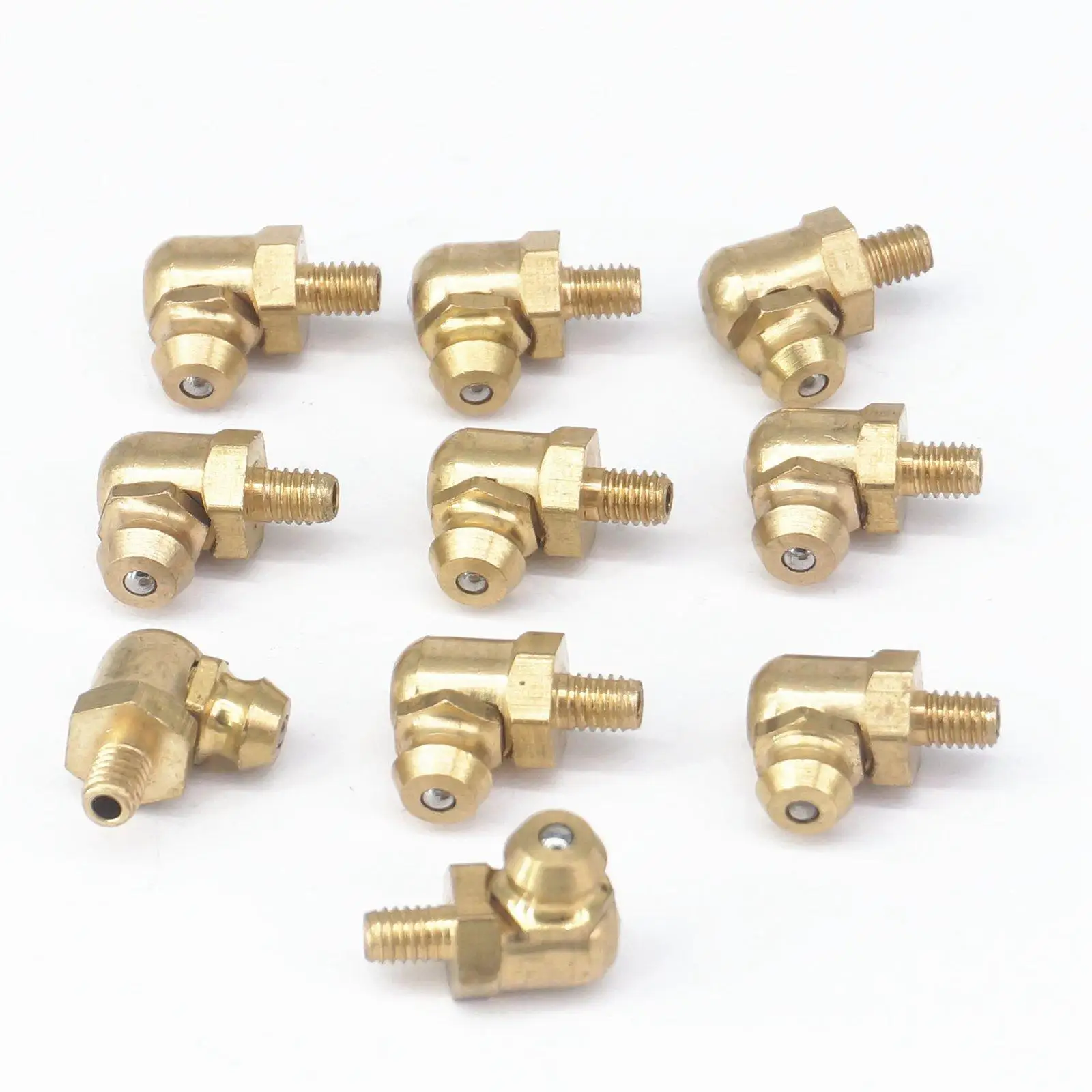 Buy LOT 10 M4 Metric male Thread 90 degrees Brass