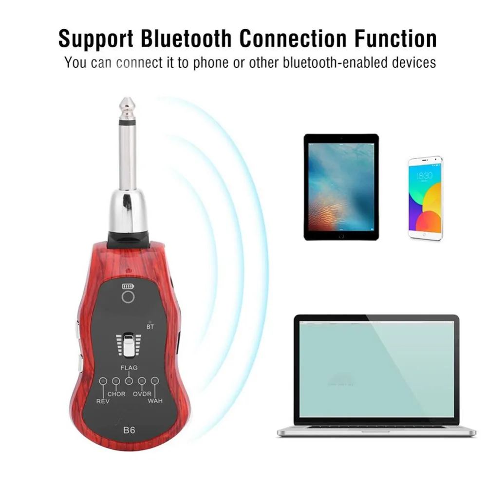 5 в 1 гитарные эффектов bluetooth передатчик гитарный эффект электрогитара аксессуары