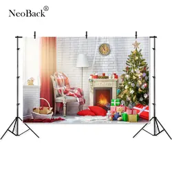 NeoBack 3x5ft 5x7ft Широкий Рождество дерево камин фотографический задний план винтажная Праздничная сцена РОЖДЕСТВО фон для вечеринки P1040